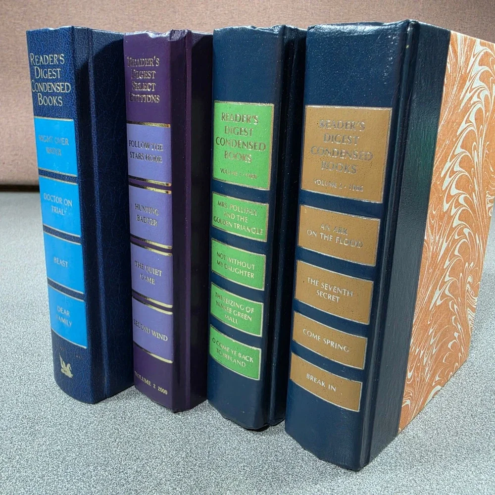Readers Digest Condensed Books Set 4 Excellent Vintage Books Decor